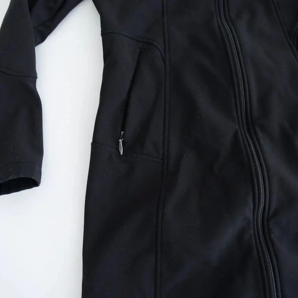 Vuarnet Black Fleece Lined Zip Up Long Length Light Jacket Size 6 - Picture 8 of 14